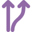 two-up-arrows-straight-and-the-other-curved